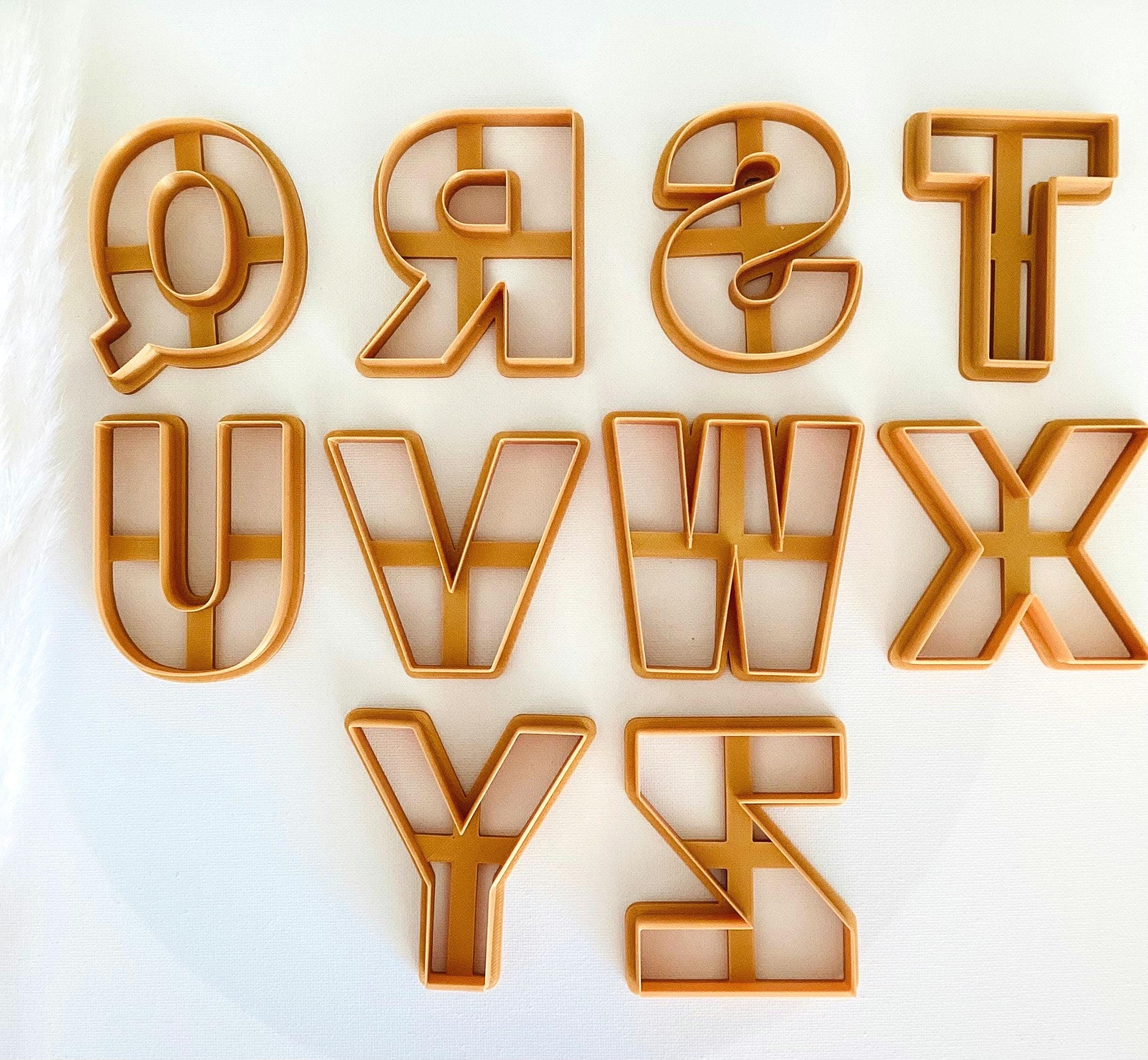 Alphabet Letter Cutters (individual), Large Alphabet Cutters, Large ...