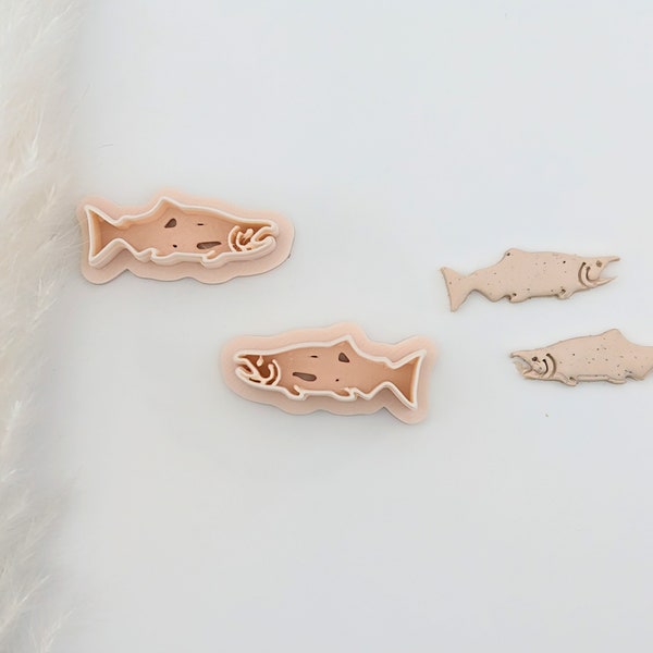 Salmon Earring Imprint Cutter, Fish Clay Earring Cutter, Bass Clay Cutter, Polymer Clay Cutter, Clay Jewelry Cutter