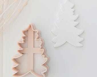 Christmas Tree Cookie Cutter, Textured Christmas Tree Cookie Cutters, Large Clay Cutters, 3D Printed Cutters