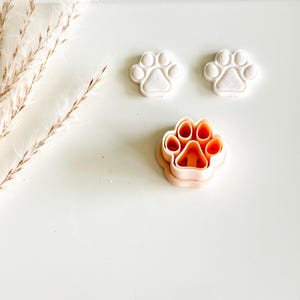 Dog Paw Earring Imprint Cutter Stud, Paw Clay Earring Cutter, 3D Printed Clay Cutter, Polymer Clay Cutter, Clay Jewelry Cutter