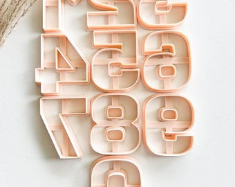 Large Number Clay Cutters Full Set for Polymer, Earthenware Clay & Cookie Dough