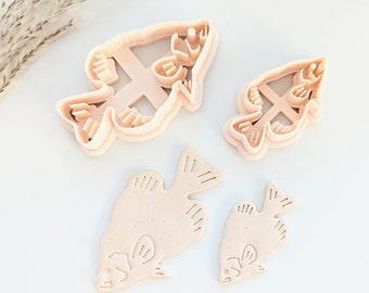 Crappie Fish Cookie Imprint Cutter, Fish Clay Cutter, Large Clay Cutter, Polymer Clay Cutter, 3D Printed Clay Cutters, Keychain Fish Cutter