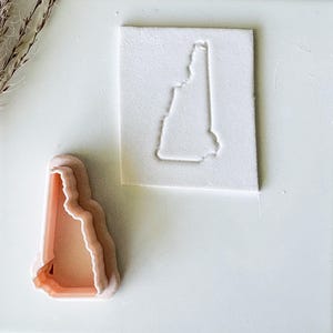New Hampshire NH State Impression Stamp for Polymer, Earthenware Clay. Pottery Tools