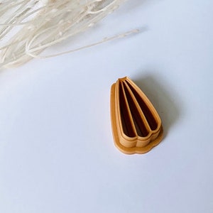 Shell Imprint Clay Earring Cutter 3 line, Sea Shell Clay Earring Cutter, 3D Printed Clay Cutter, Polymer Clay Cutter, Clay Jewelry Cutter