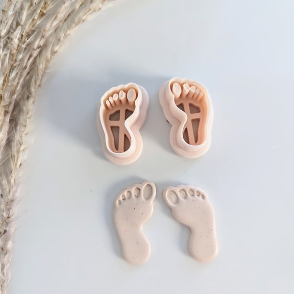 Footprint Clay Earring Imprint Cutter, Feet Clay Earring Cutter, 3D Printed Clay Cutter, Polymer Clay Cutter, Clay Jewelry Cutter