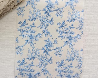 Transfer Bluebird 66, Transfers For Polymer Clay, Transfers Paper for Clay Earrings