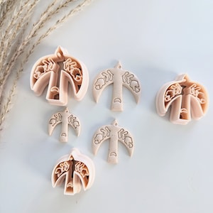 Folk Art Bird Earring Imprint Cutter, Bird Pendant Cutter, 3D Printed Cutter, Polymer Clay Cutter, Clay Jewelry Cutter