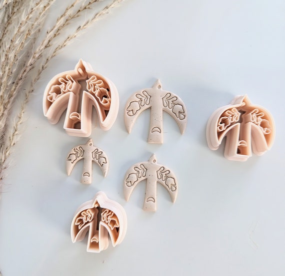 Folk Art Bird Earring Imprint Cutter, Bird Pendant Cutter, 3D