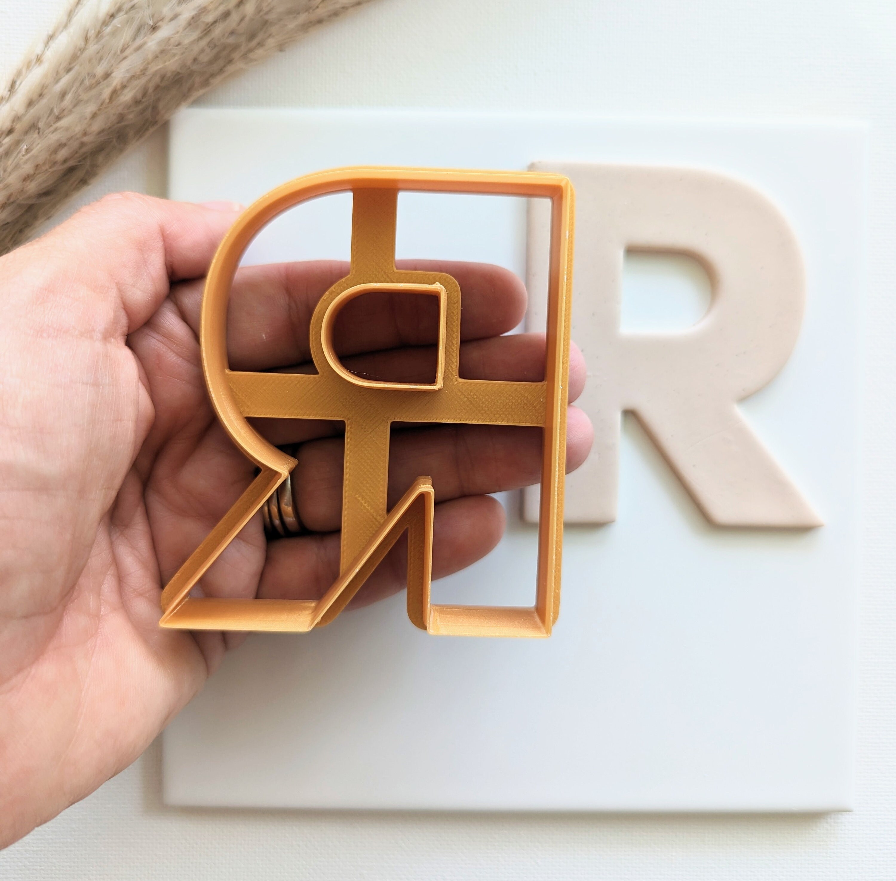 3d R Cut Out Alphabet Letter R Cookie Cutter, Letter R Large Clay Cutter, Polymer ...
