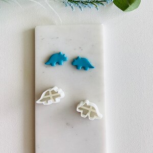 Dinosaur Earring Cutter, Triceratops Earring Clay Cutter, Trendy Clay Cutter, Polymer Clay Cutter, 3D Printed Cutter