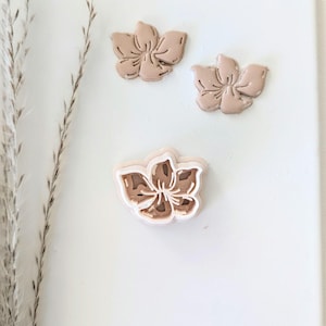 Organic Flower Earring Imprint Cutter 5, Flower Clay Pendant Cutter, 3D Printed Clay Cutter, Polymer Clay Cutter, Clay Jewelry Cutter