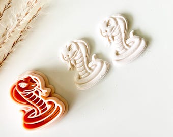 Coiled Cobra Snake Earring Imprint Cutter, Charm Clay Cutter, Polymer Clay Cutter, Clay Jewelry Cutter
