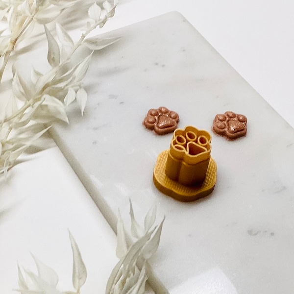 Dog Paw Earring Imprint Cutter, Paw Clay Earring Cutter, 3D Printed Clay Cutter, Polymer Clay Cutter, Clay Jewelry Cutter