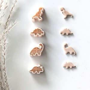 Dinosaur Clay Earring Cutter (set of 4), Dinosaur Stud Earring Clay Cutter, Trendy Clay Cutter, Polymer Clay Cutter, 3D Printed Cutter