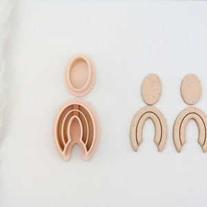 Boho Arch Combo Earring Cutter, Clay Earring Cutter , Polymer Clay Cutters, Clay Jewelry Cutters, Trendy Earring Cutters