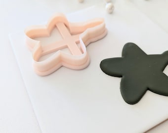 Christmas Star Ornament Cookie Cutter, Christmas Star Ornament. Clay Cutter, Fondant Cutter, 3D Printed Cutter, Polymer Clay Cutter