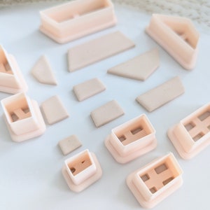 Abstract Geometric Earring Cutter 10 pc. Bundle, Clay Earring Cutter, Multiple Shape Cutters, Polymer Clay Cutters, Clay Jewelry Cutters