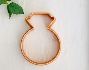 Diamond Ring Cookie Cutter, Engagement Ring Clay Cutter, Large Clay Cutter, Polymer Clay Cutter, Fondant Cutter, Bling Ring Cutter