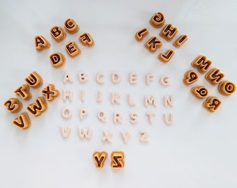 Alphabet Clay Letter Cutters Set of 26, Small Alphabet Clay Cutters, Clay Earring Cutters For Polymer Clay, Polymer Clay Letter Cutters