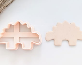 Dinosaur Cookie Cutter, Stegosaurus Cookie or Ornament Cutter, Large Clay Cutter, Polymer Clay Cutter, Fondant Cutter