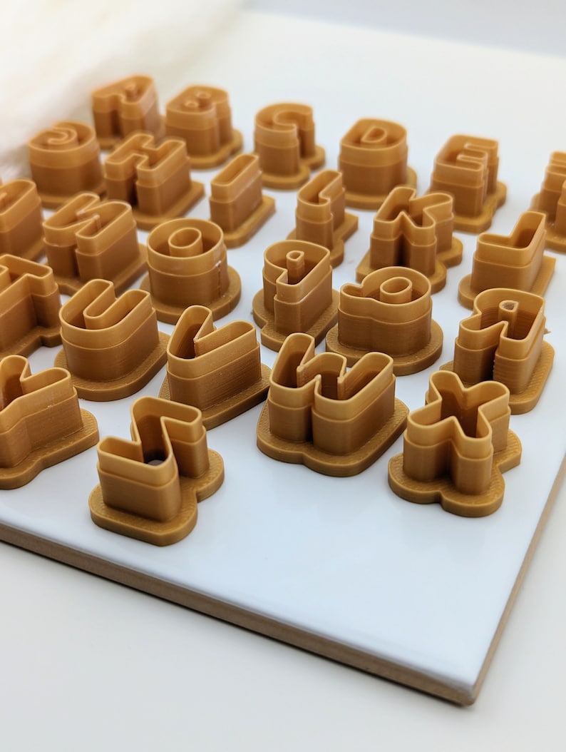 Alphabet Clay Letter Cutters Set of 26, Small Alphabet Clay Cutters ...