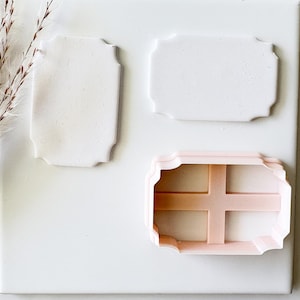Victorian Rectangular Cutter for Polymer, Earthenware Clay & Cookies