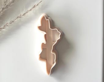 Purple Flowers Cookie Cutter, Trendy Flower Cutter, Large Clay Cutter, Polymer Clay Cutter, 3D Printed Clay Cutter, Fondant Cutter