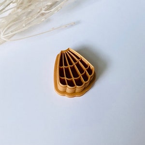 Shell Imprint Clay Earring Cutter 4 lines, Sea Shell Clay Earring Cutter, 3D Printed Clay Cutter, Polymer Clay Cutter, Clay Jewelry Cutter