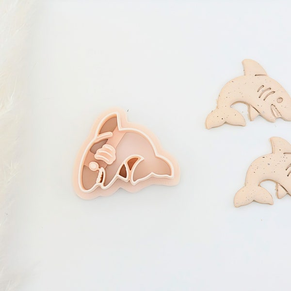 Shark Earring Imprint Cutter, Fish Earring Clay Cutter, Trendy Clay Cutter, Polymer Clay Cutter, 3D Printed Cutter