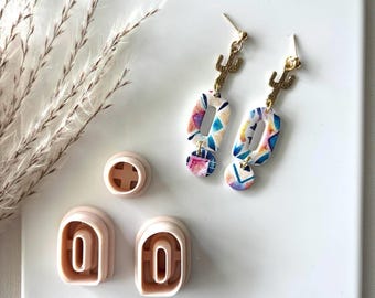 Cutout Earring Combo Set, 3 Piece Cutter Set, 3D Printed Cutter, Polymer Clay Cutter, Clay Jewelry Cutter