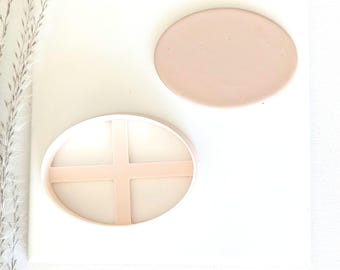 Wide Oval Cookie Cutter, Celtic Wreath Cookie Cutter, Fondant Cutter, 3D Printed Cutter,  Polymer Clay Cutter,  Oblong Cookie or Clay Cutter