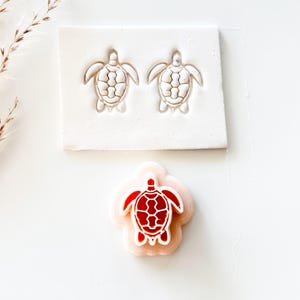 Organic Sea Turtle  Small Stamp for Polymer & Earthenware Clay | Pottery Tools