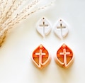 Grace Bound Cross Earring Cutout Cutter, Clay Pendant Cutter, 3D Printed Clay Cutter, Polymer Clay Cutter, Clay Jewelry Cutter