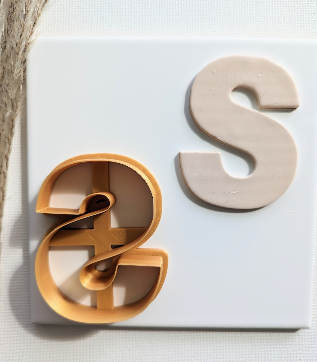 Alphabet Letter S Cookie Cutter, Letter S Large Clay Cutter, Polymer Clay Cutter, 3D Printed