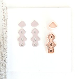 Indie Combo #2 Clay Earring Cutter, Organic Clay Earring Cutter Combo, 3D Printed Clay Cutters, Polymer Clay Cutters, Clay Jewelry Cutters