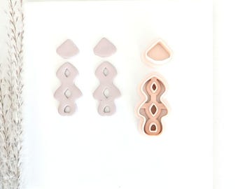 Indie Combo #2 Clay Earring Cutter, Organic Clay Earring Cutter Combo, 3D Printed Clay Cutters, Polymer Clay Cutters, Clay Jewelry Cutters