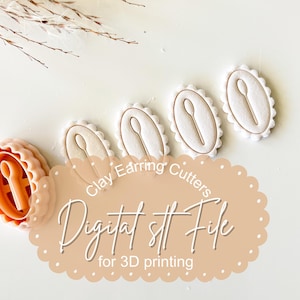 Just A Spoonful Imprint Earring Cutter 1.25 Inch, Digital STL File for 3D Printing