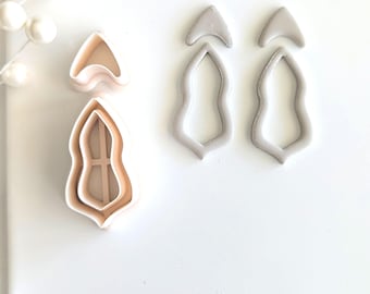 Indie Combo Skinny Clay Earring Cutter, Organic Clay Earring Cutter Combo, 3D Printed Clay Cutters, Polymer Clay Cutters