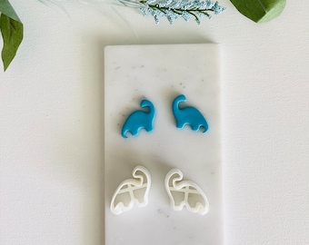 Dinosaur Earring Cutter, Brontosaurus Earring Clay Cutter, Trendy Clay Cutter, Polymer Clay Cutter, 3D Printed Cutter