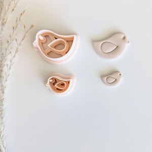 Bird Earring Imprint Cutter, Bird Earring Clay Cutter, Small Clay Cutter, Polymer Clay Cutter, 3D Printed Cutter