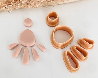 Boho Clay earring cutters, Dangle Clay Earring Cutter for polymer clay, Clay cutters for earrings, Clay Earring Set