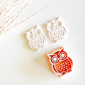 Owl Imprint Earring Cutter, Bird Clay Charm Cutter , Polymer Clay Cutters, Clay Jewelry Cutter, 3D Printed Earring Cutter