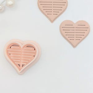 Heart Earring Imprint Cutter, Valentine Heart Clay Earring Cutter, 3D Printed Clay Cutter, Polymer Clay Cutter, Clay Jewelry Cutter
