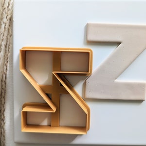 Alphabet Letter Z Cookie Cutter, Letter Z Large Clay Cutter, Polymer Clay Cutter, 3D Printed Cutters