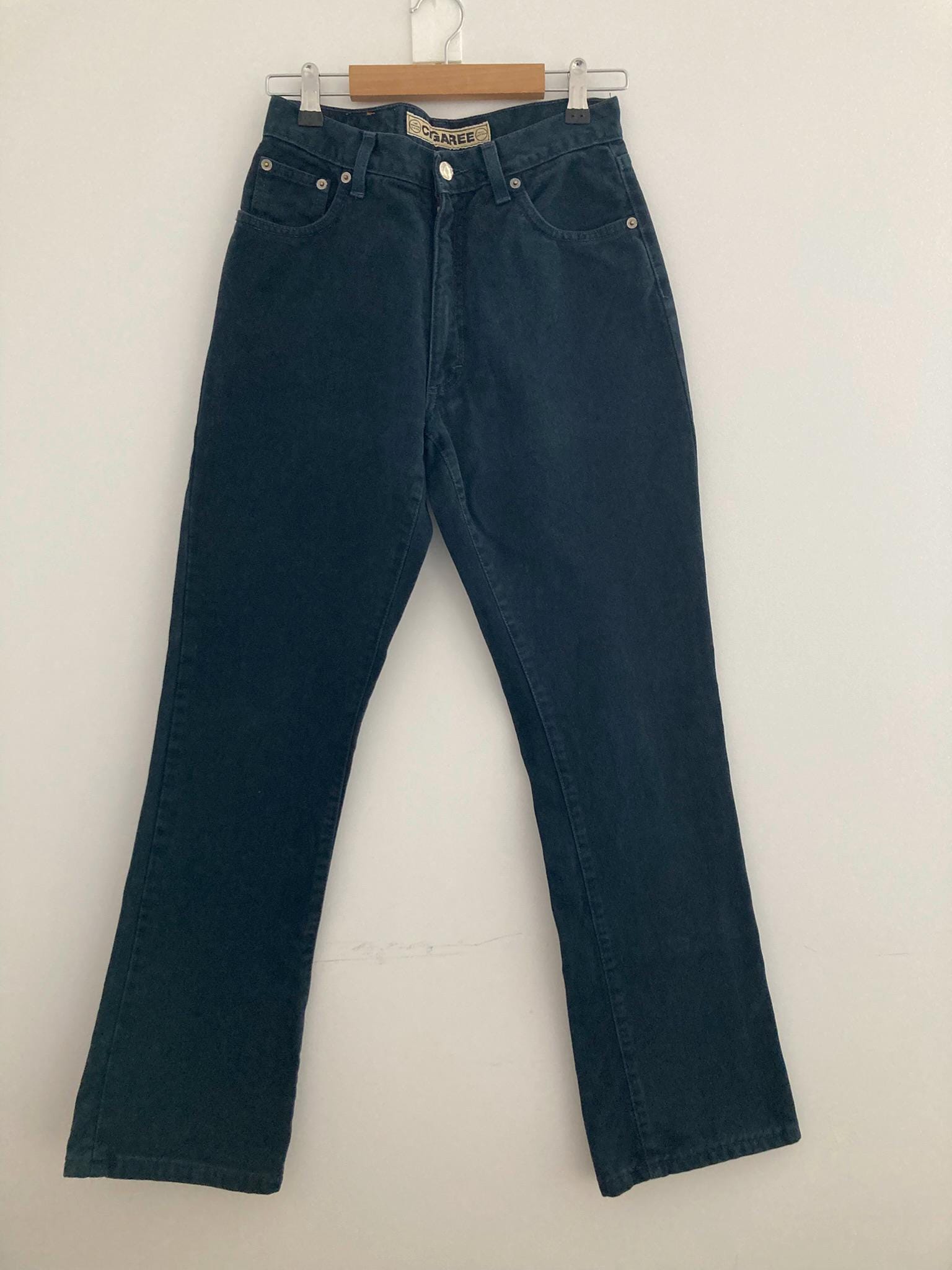 Vintage 90s Early 2000s Y2K Navy Flared Jeans - Etsy