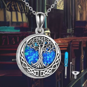 Tree of Life Urn Necklaces for Ashes Sterling Silver