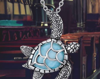 Schildpad sieraden hanger ketting voor dames Haar sterlingzilveren ketting