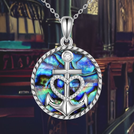 Moon Sun Star Necklace 925 Sterling Silver Abalone Shell Celestial Jewelry  Gift for Women