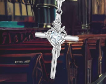 Acquista Collana da donna Collana con ciondolo a forma di croce in pietra naturale quarzo rosa/occhio di tigre per catene regalo di compleanno 60 CM in Italia a partire da 2.57