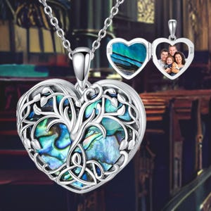 Tree of Life Heart Locket Necklace